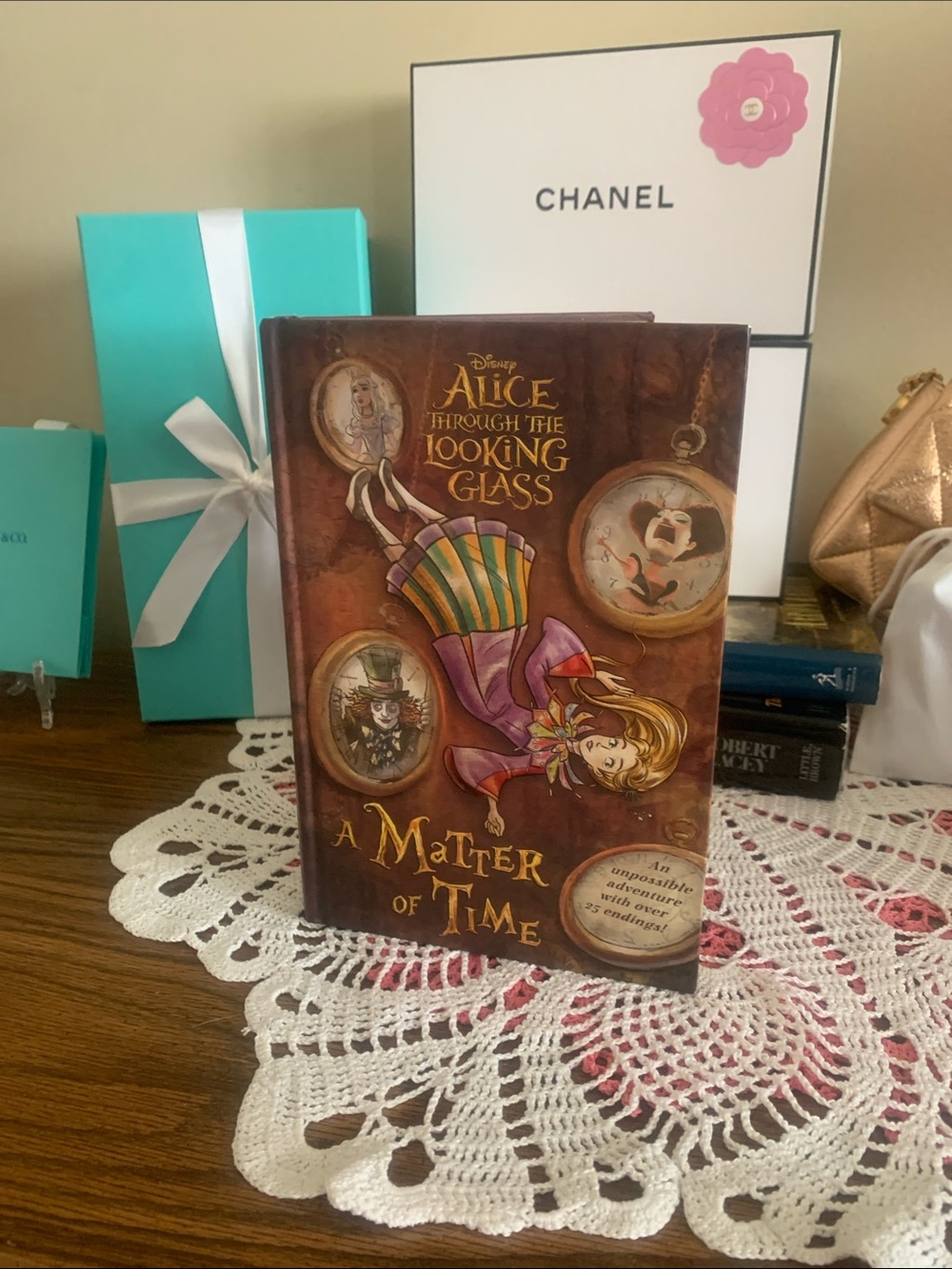 Disney Alice Through the Looking Glass: A Matter of Time Hardcover - Brown Cover